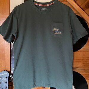 VINTAGE Laguna Spring Green T-Shirt Chest Pocket Size Medium 90s